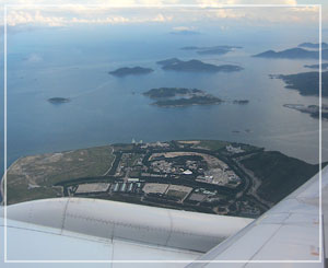 上空から見る香港ディズニーランド