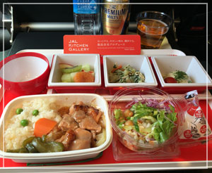 JAL機内食。飯島奈美さんプロデュースでした。