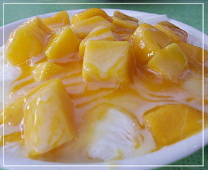 「冰讃」のマンゴーかき氷。確かにすんごく美味しかった……！